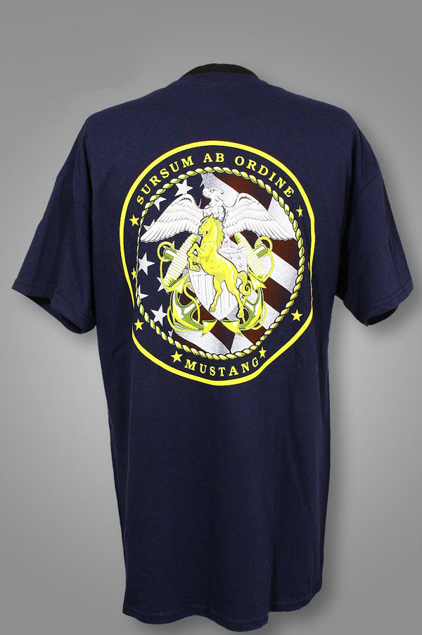 Blue Sleeve – Short Loot Mustang Navy Mustang T-shirt