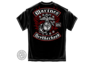 Marine Biker with Rockers Foil Stamp Short Sleeve T Shirt