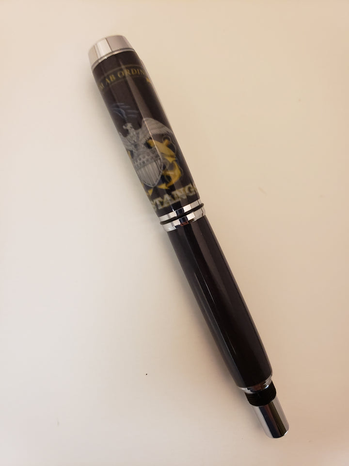 U.S. Navy Mustang Navigator Rollerball Pen with Carbon Fiber Look