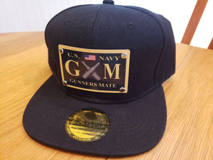 Custom Gunners Mate Snap Back Hat in Black