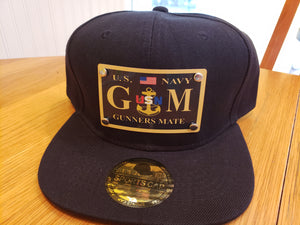 Custom Gunners Mate Snap Back Hat in Black