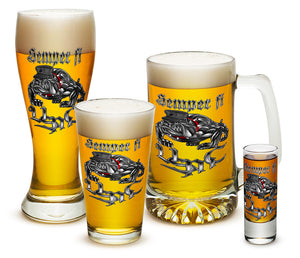 U.S. Marine Corps Chrome Dog Glassware Set