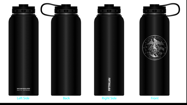 Fifty/Fifty - 40oz. Double-Wall Vacuum-Insulated Water Bottle