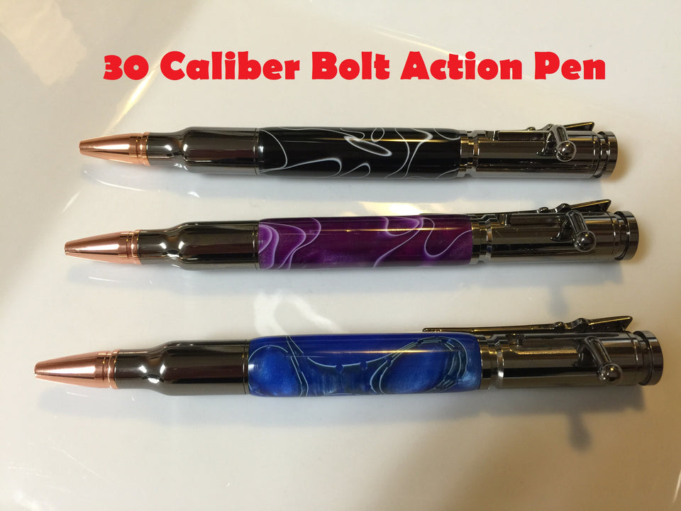 Custom made 30 Caliber Bolt Action Pens *Made to order*