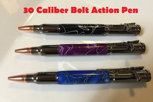 Custom made 30 Caliber Bolt Action Pens *Made to order*