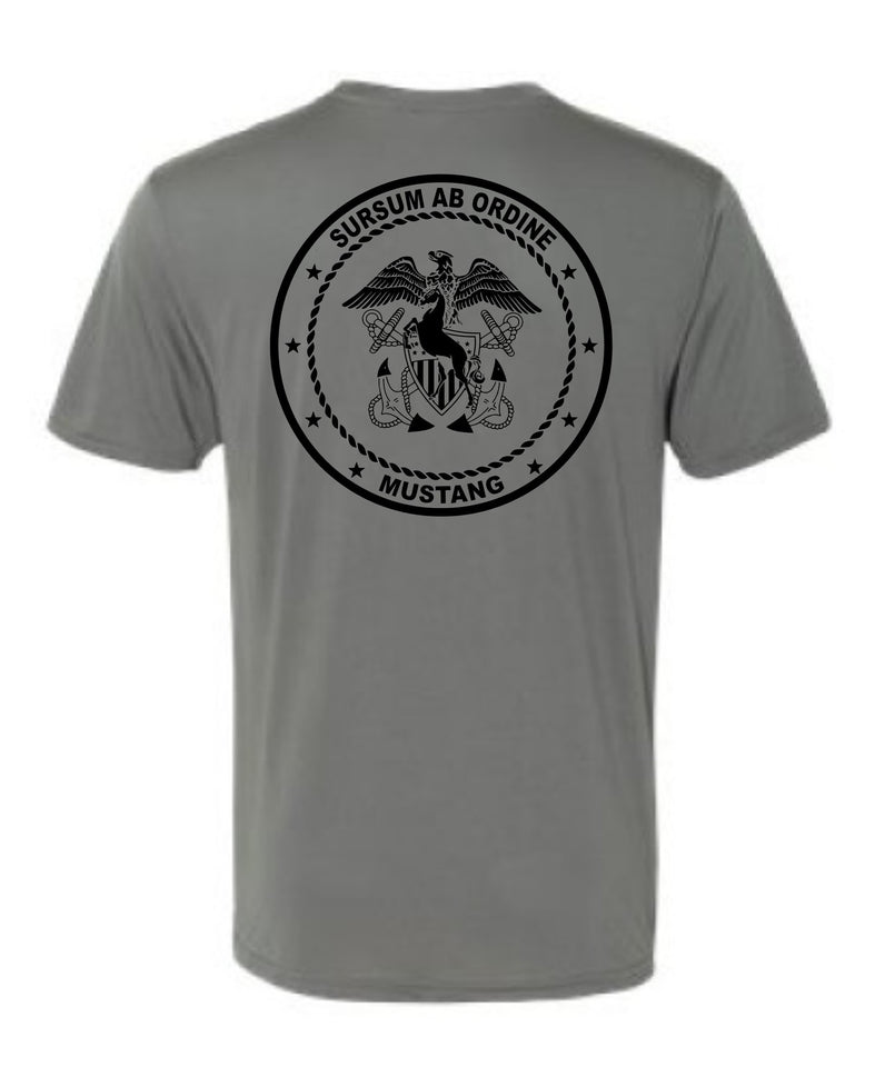 U.S. Navy Mustang Gildan Brand Polyester Moisture Wicking T-shirt