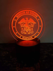 Navy Mustang LED Edge Lit Light - 6 inch round