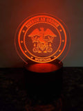 Navy Mustang LED Edge Lit Light - 6 inch round