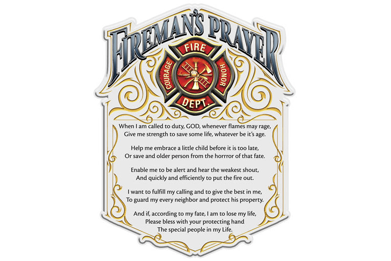 Fireman's Prayer Fire Department Reflective Decal