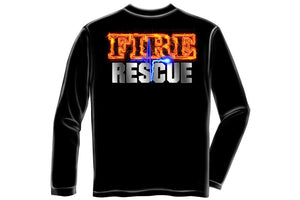 Fire Rescue full front Maltese Long Sleeve T-Shirt