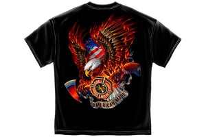 Patriotic fire eagle American Made Short Sleeve T Shirt