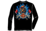 Firefighter Fire Dog First in Last out Long Sleeve T-Shirt