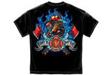 Firefighter Fire Dog First in Last Out Short Sleeve T Shirt
