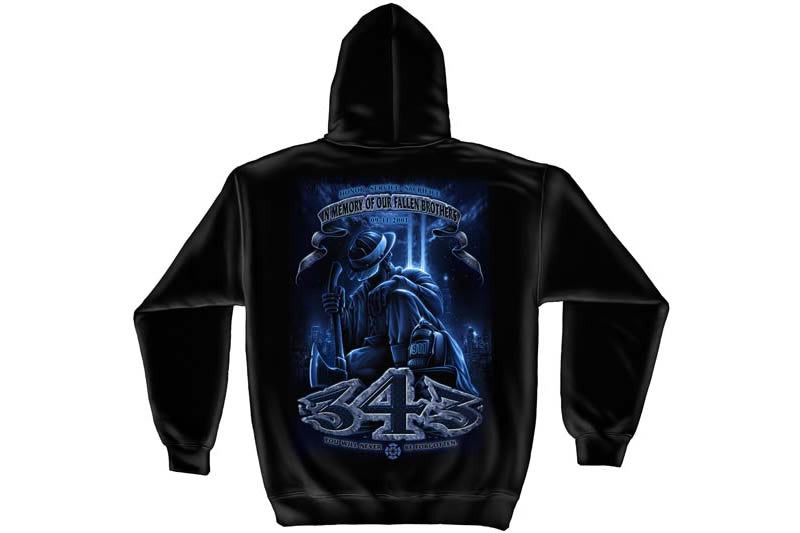 Firefighter You Will Never Be Forgotten 343 Hooded Sweatshirt