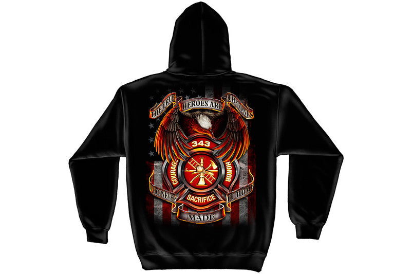 True Hero Firefighter Hooded Sweatshirt