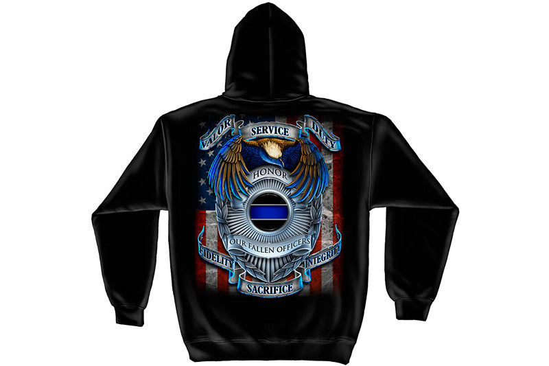 Honor our fallen officers Hooded Sweatshirt