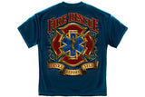 Fire Rescue Gold Shield Short Sleeve T Shirt