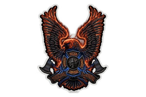 Volunteer Firefighter Fire Rescue Eagle Reflective Decal