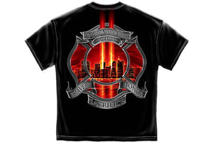 Red High Honor Firefighter Tribute Short Sleeve T Shirt
