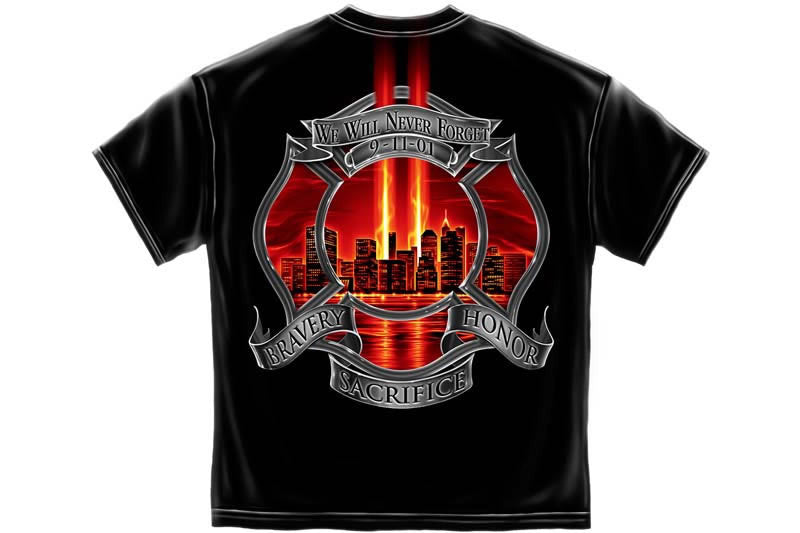 Red High Honor Firefighter Tribute Short Sleeve T Shirt