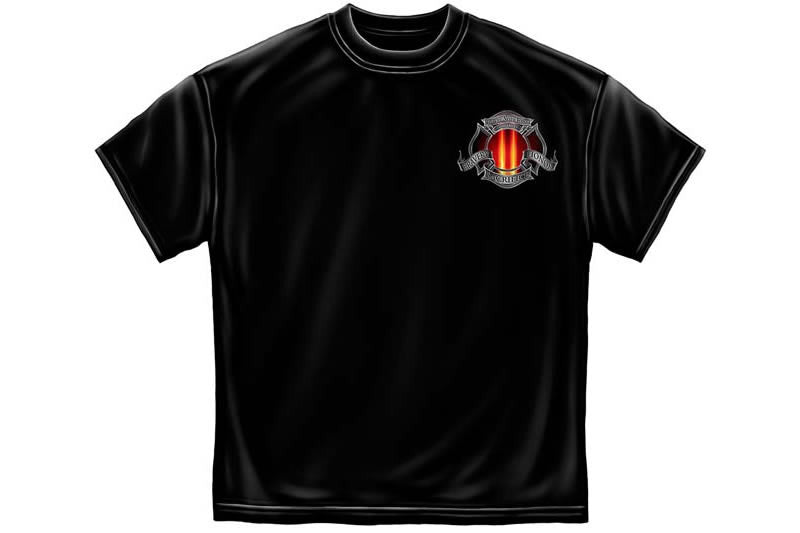 Red High Honor Firefighter Tribute Short Sleeve T Shirt