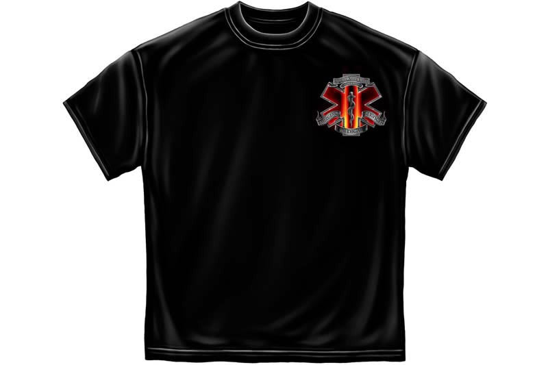 Red High Honor EMS Tribute Short Sleeve T Shirt