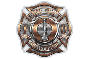Fire Department Brotherhood 1 Bugle Ranking Reflective Decal