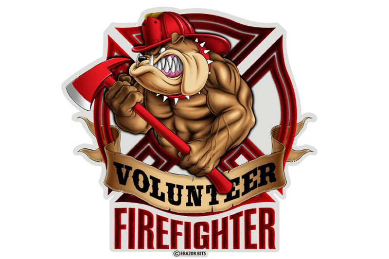 Volunteer Firefighter Dog Reflective Decal
