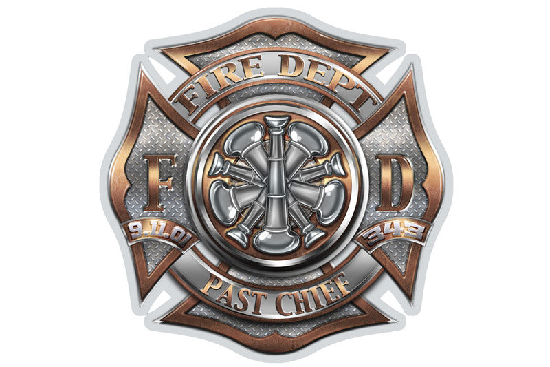 Fire Department Past Chief 9/11 Reflective Decal