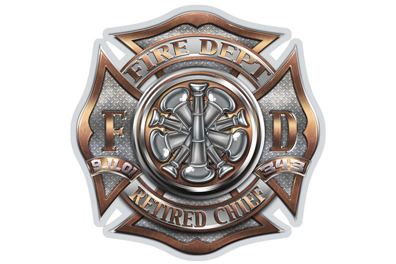 Fire Department Retired Chief Reflective Decal
