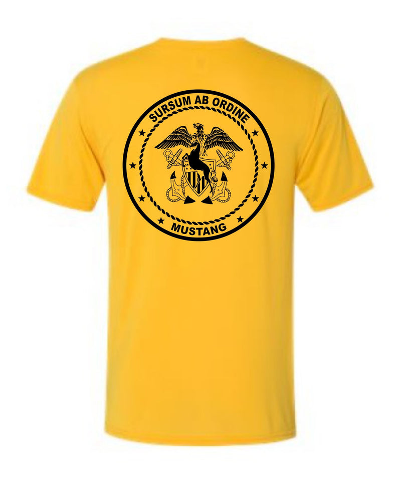 U.S. Navy Mustang Gildan Brand Polyester Moisture Wicking T-shirt