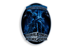 In Memory Of Our Fallen Brothers. You Will Never Be Forgotten. Soldier Reflective Decal