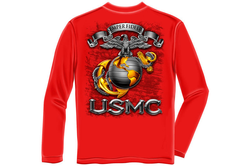 USMC-SEMPER FIDELIS Long Sleeve T-Shirt
