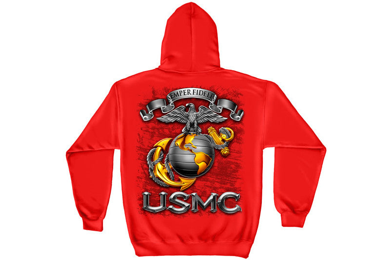 USMC-SEMPER FIDELIS Hooded Sweatshirt