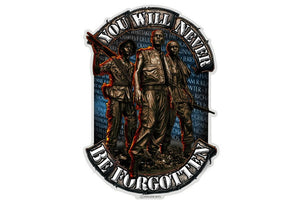Vietnam Soldier You Will Never Be Forgotten Reflective Decal