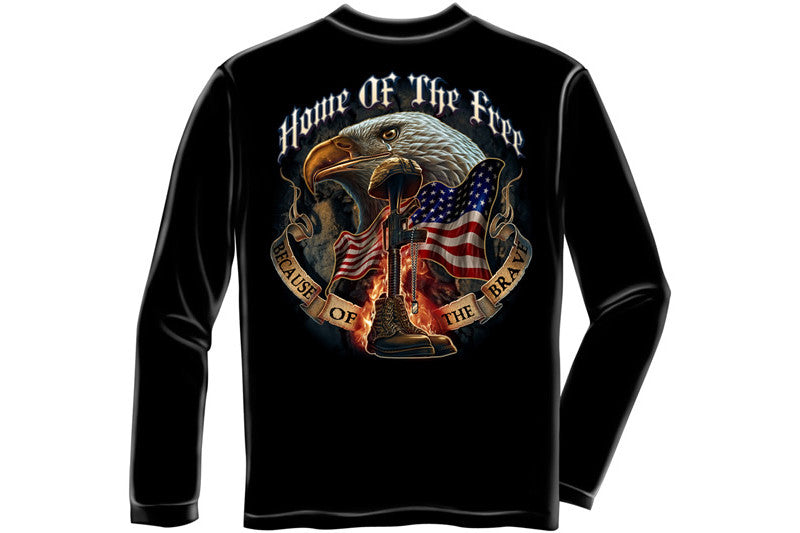 Home Of The Free Because Of The Brave Long Sleeve T-Shirt