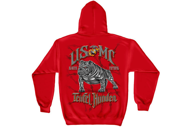 USMC " Teufel Hunden" Hooded Sweatshirt