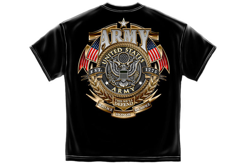 ARMY GOLD SHIELD Badge of honor Short Sleeve T Shirt