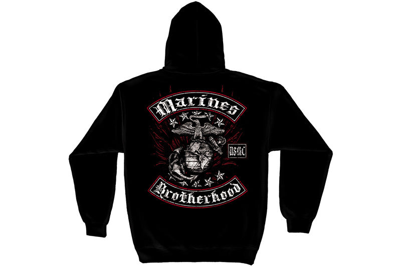 MARINE BIKER WITH ROCKERS FOIL STAMP Hooded Sweatshirt