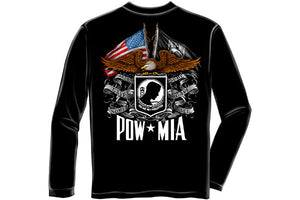 Double Flag eagle POW Long Sleeve T-Shirt