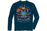 DOUBLE FLAGE AIR FORCE EAGLE Long Sleeve T-Shirt