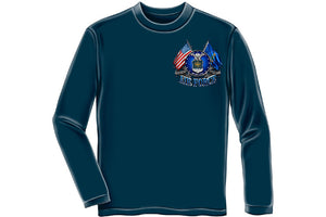 DOUBLE FLAGE AIR FORCE EAGLE Long Sleeve T-Shirt
