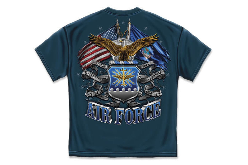DOUBLE FLAGE AIR FORCE EAGLE Short Sleeve T Shirt