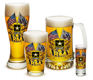 U. S. Army Double Flag Glassware Set