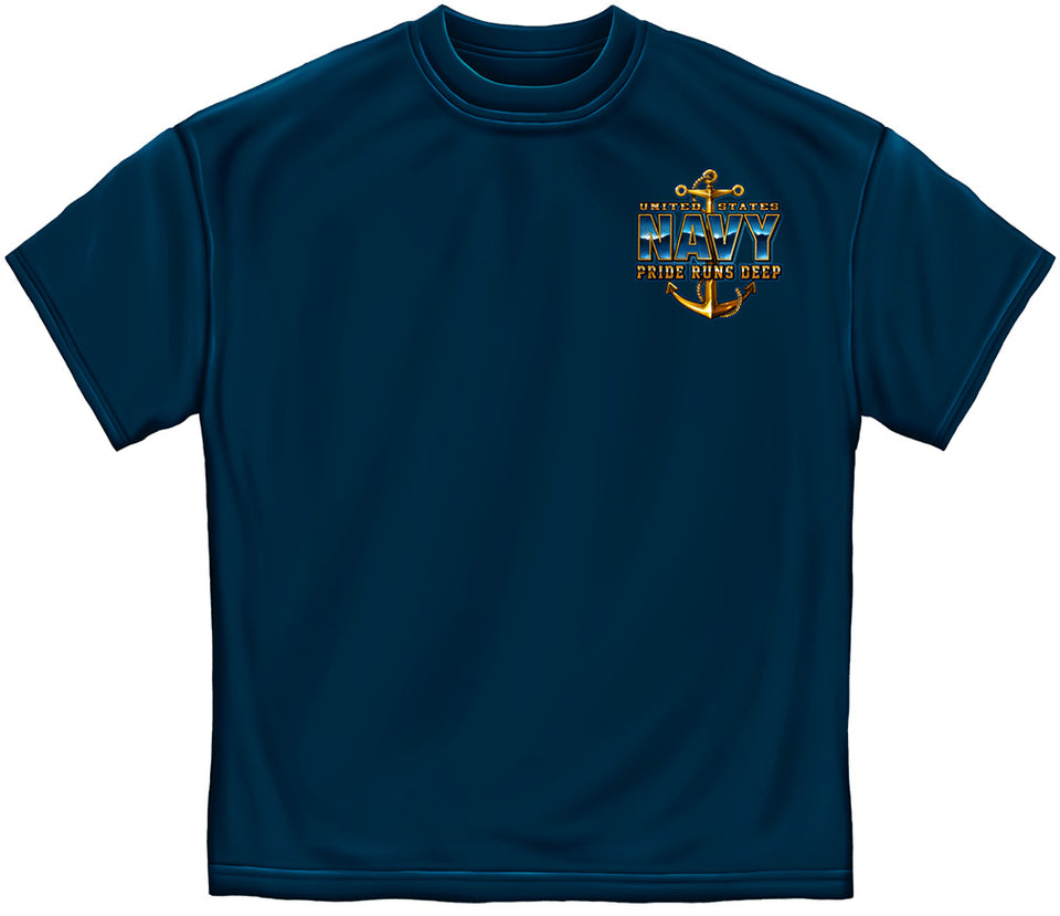 US Navy Pride Runs Deep DDG-1000 T Shirt