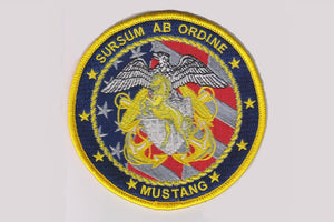 U.S. Navy Limited Duty Officer Chief Warrant Officer 4 inch round Mustang Patch