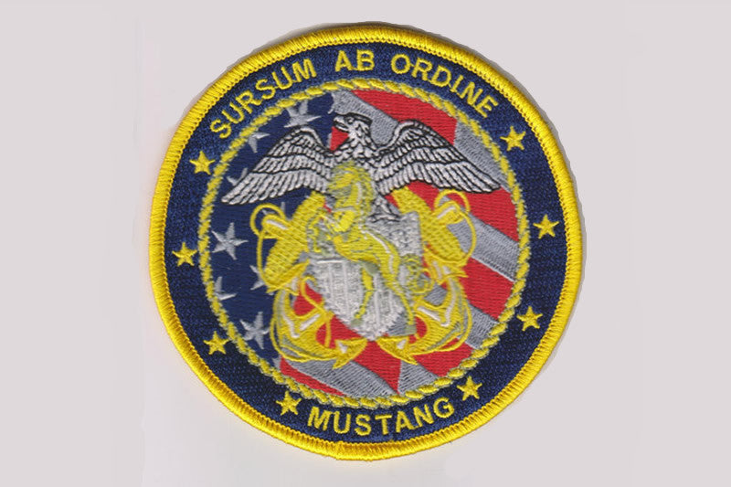 U.S. Navy Limited Duty Officer Chief Warrant Officer 4 inch round Mustang Patch