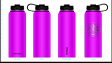 Fifty Fifty Stainless Steel Wide Mouth Water Bottle - 40 oz. Capacity *Laser Etched Mustang Logo*