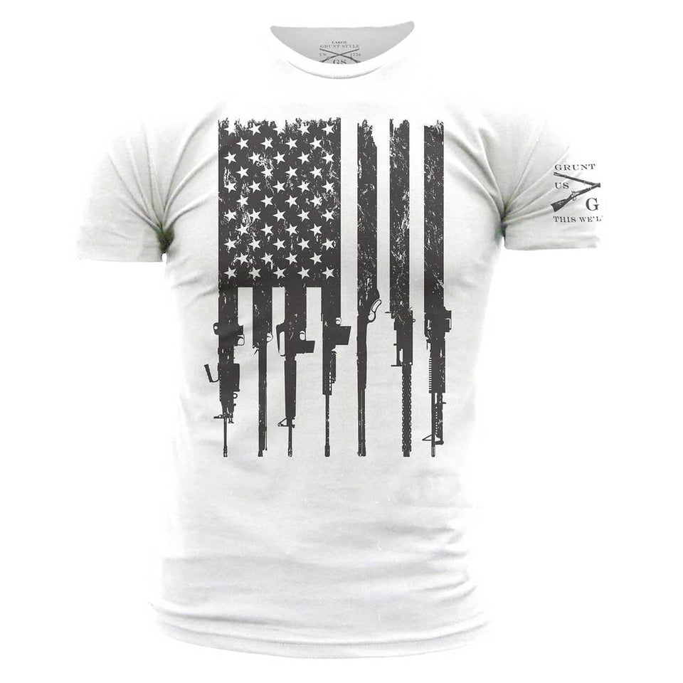 Grunt Style Rifle Flag - White