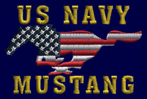 Khaki U.S. Navy Mustang Embroidered Ballcap